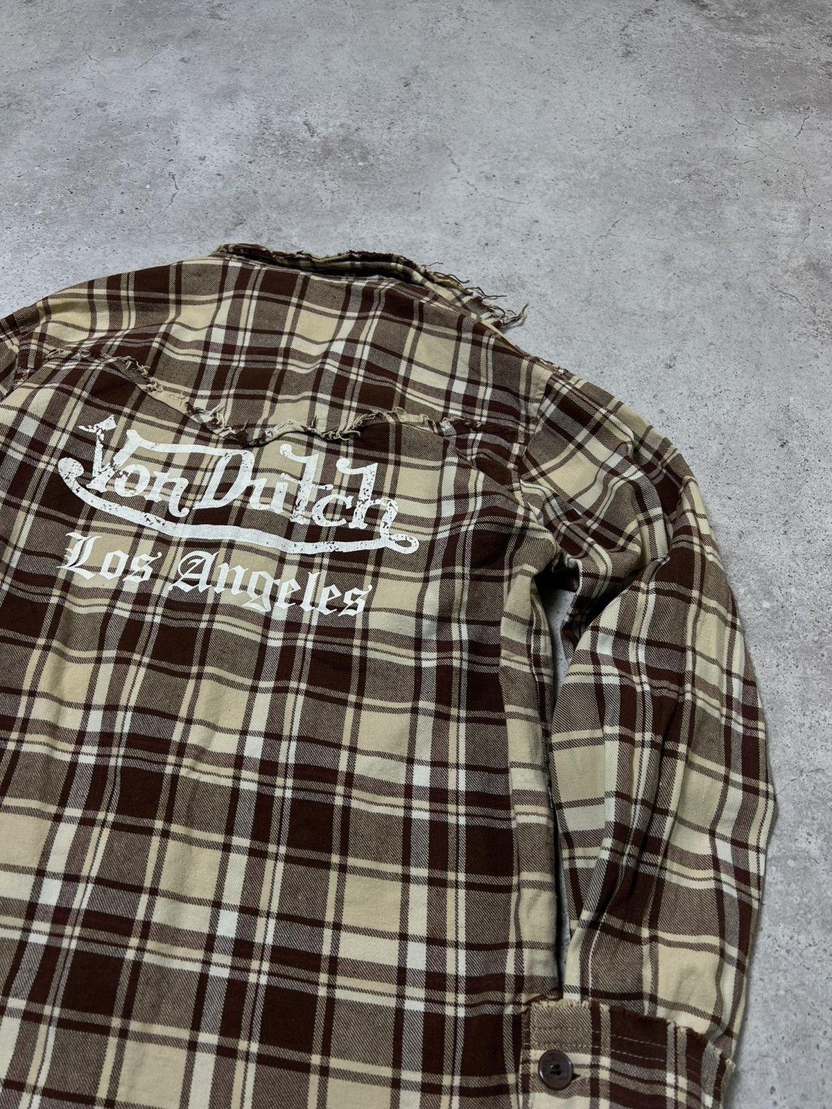 Vintage Vintage Von Dutch Sherpa Lined Flannel Button Up Shirt Size US S / EU 44-46 / 1 - 1 Thumbnail