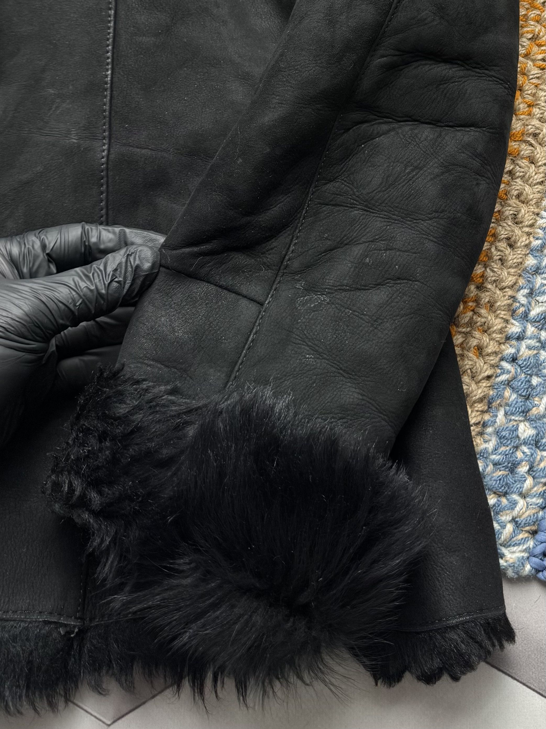Japanese Brand Vintage Real Sheepskin Jacket (E4) Size S / US 4 / IT 40 - 14 Thumbnail