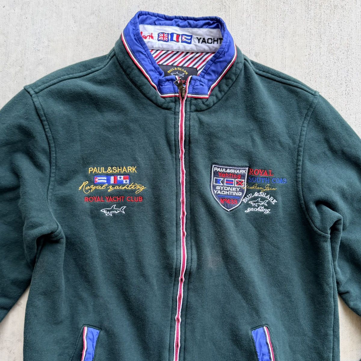 Paul & Shark Paul And Shark Sweatshirt Zip Royal Yachting Club Green XS Size US XS / EU 42 / 0 - 3 Thumbnail