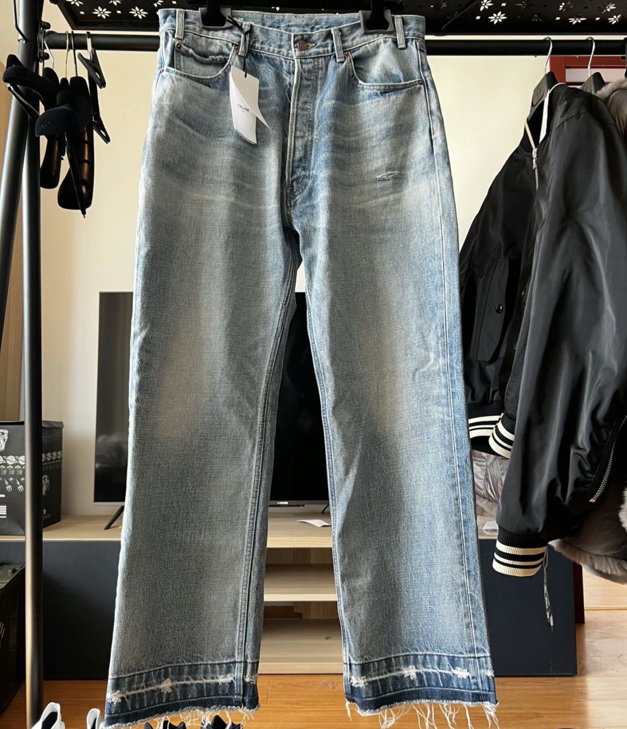 デニム・ジーパン WESLEY JEANS IN PISMO WASH DENIM Celine Celine Wesley Straight Leg Pismo Wash Denim W32 | Grailed