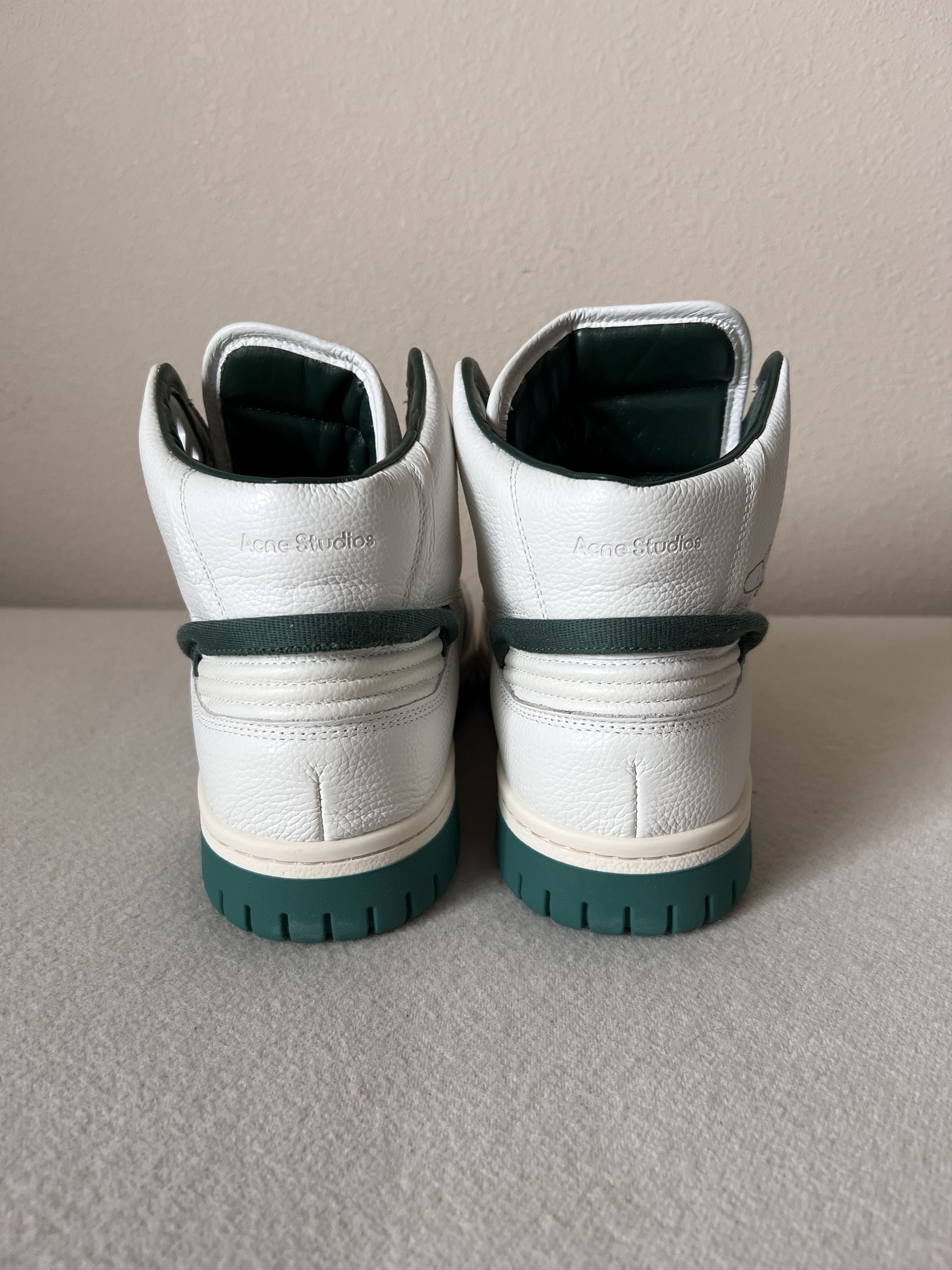 Acne Studios Acne Studios High Top Pop Sneakers in White Green Size US 11 / EU 44 - 5 Thumbnail