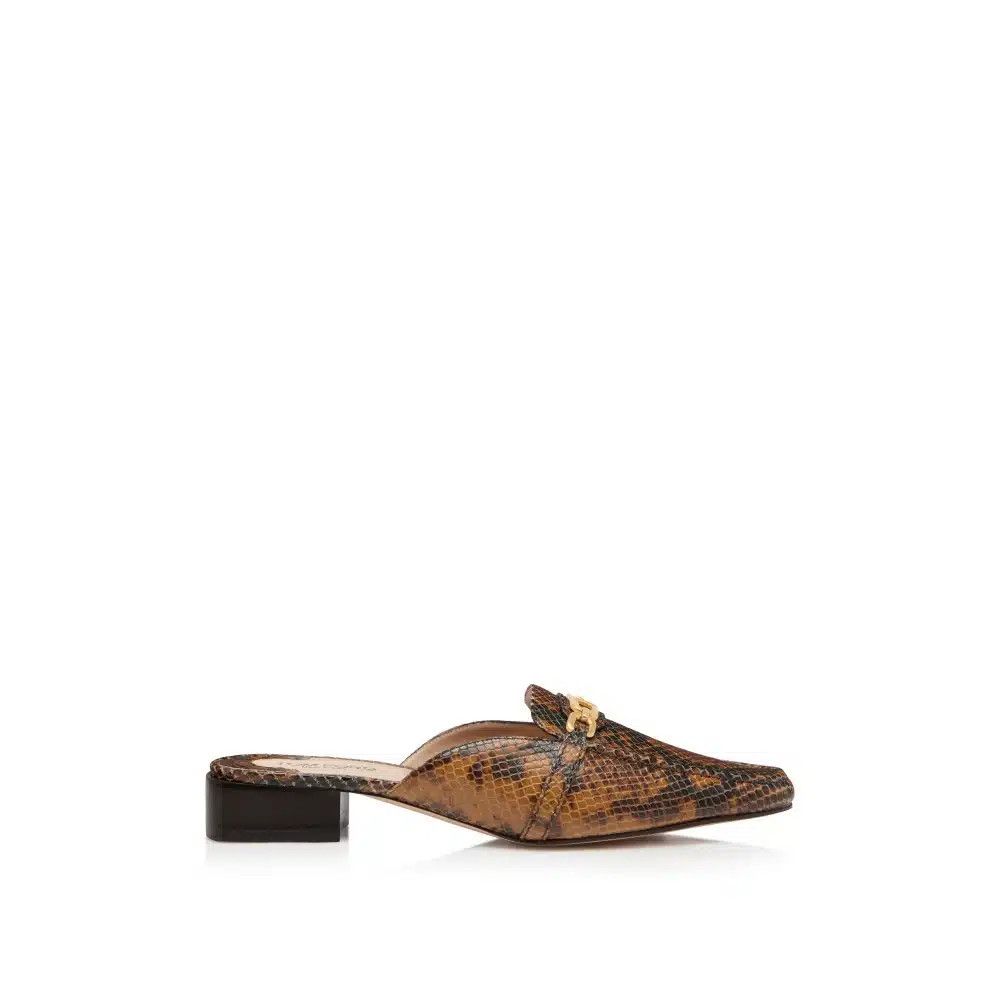 Tom Ford o1loc1c0425 W3354 Stamped Python Leather Slippers in Brown Size US 6 / IT 36 - 1 Thumbnail