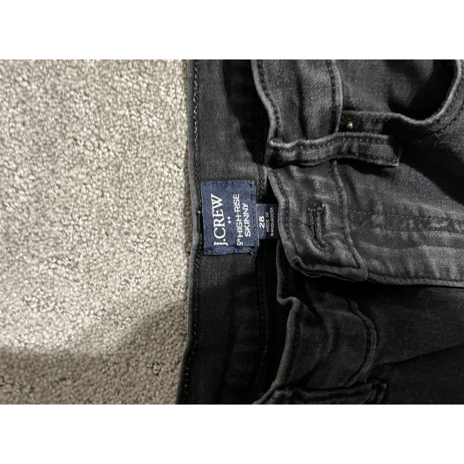 J.Crew J.CREW Jeans Women 9” High-Rise Skinny Black Size 28 Denim Cotton Blend 5-Pocket Womens Size 28" / US 6 / IT 42 - 5 Thumbnail