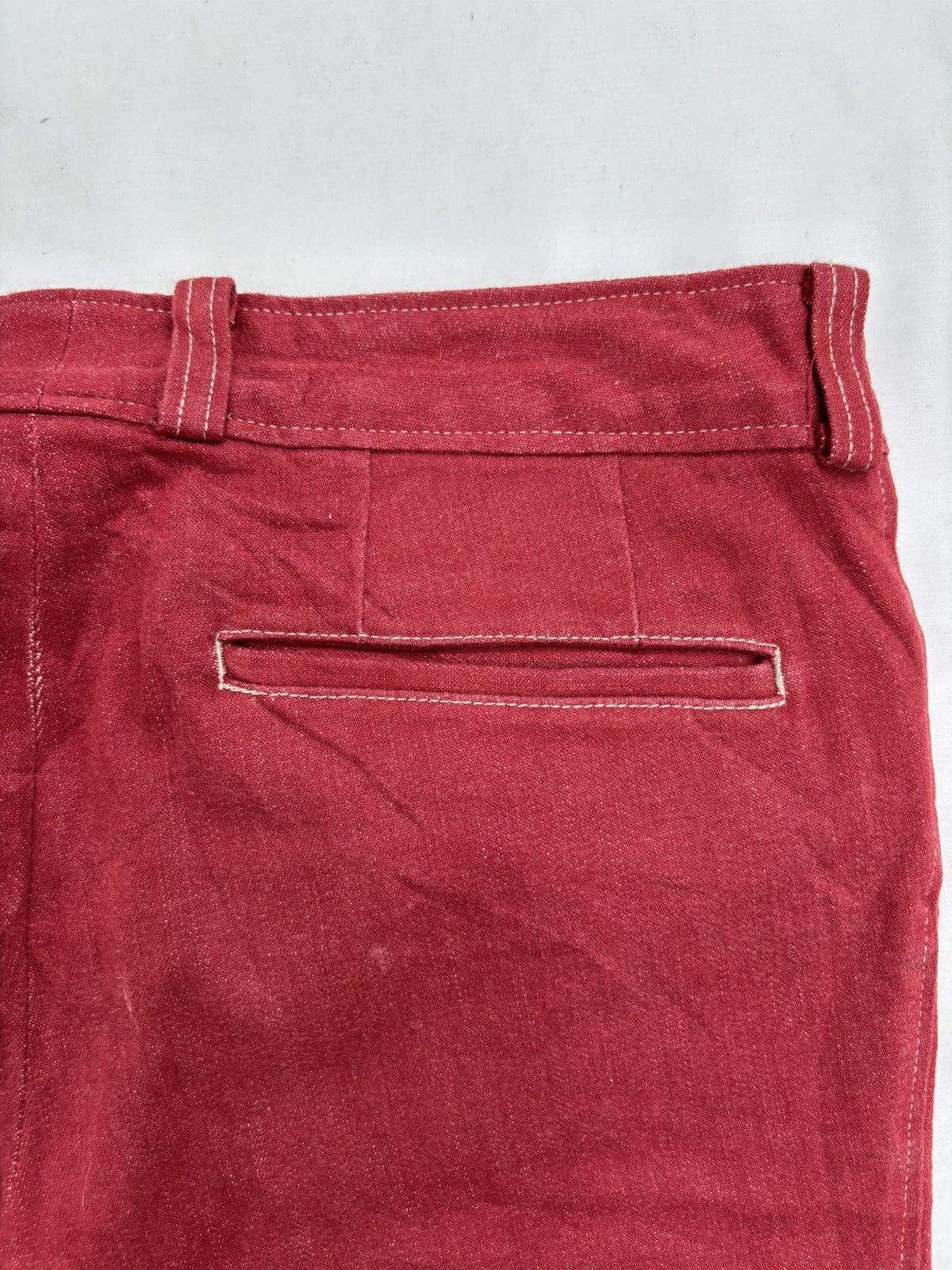 Tornado Mart TORNADO MART Red Flared Denim Jeans Size US 31 - 8 Thumbnail