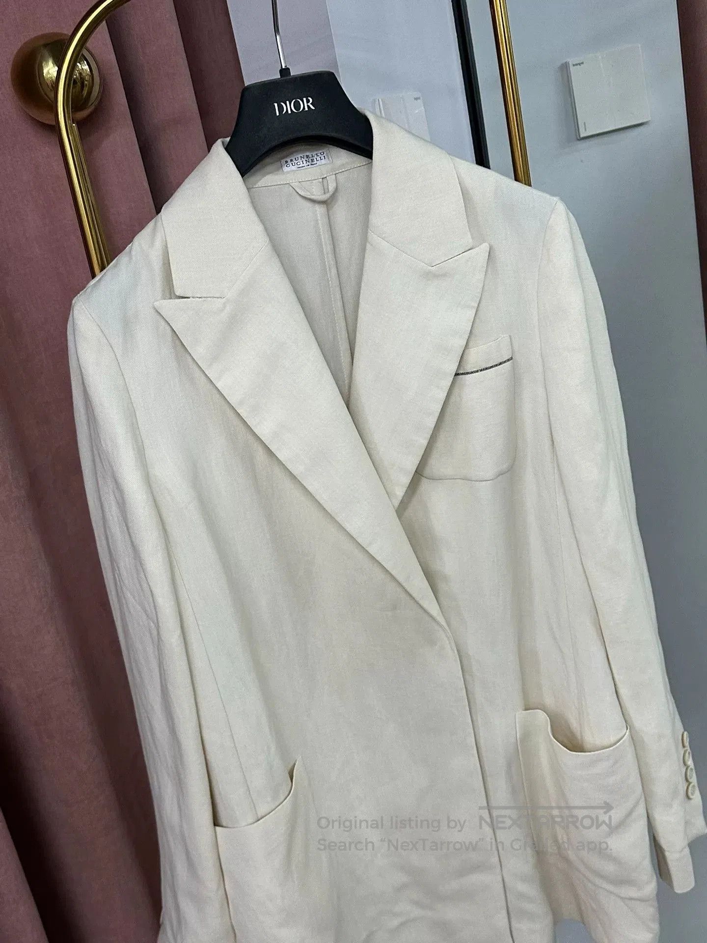 Brunello Cucinelli Brunello Cucinelli Beige Blazer Jacket. Size US S / EU 44-46 / 1 - 2 Thumbnail