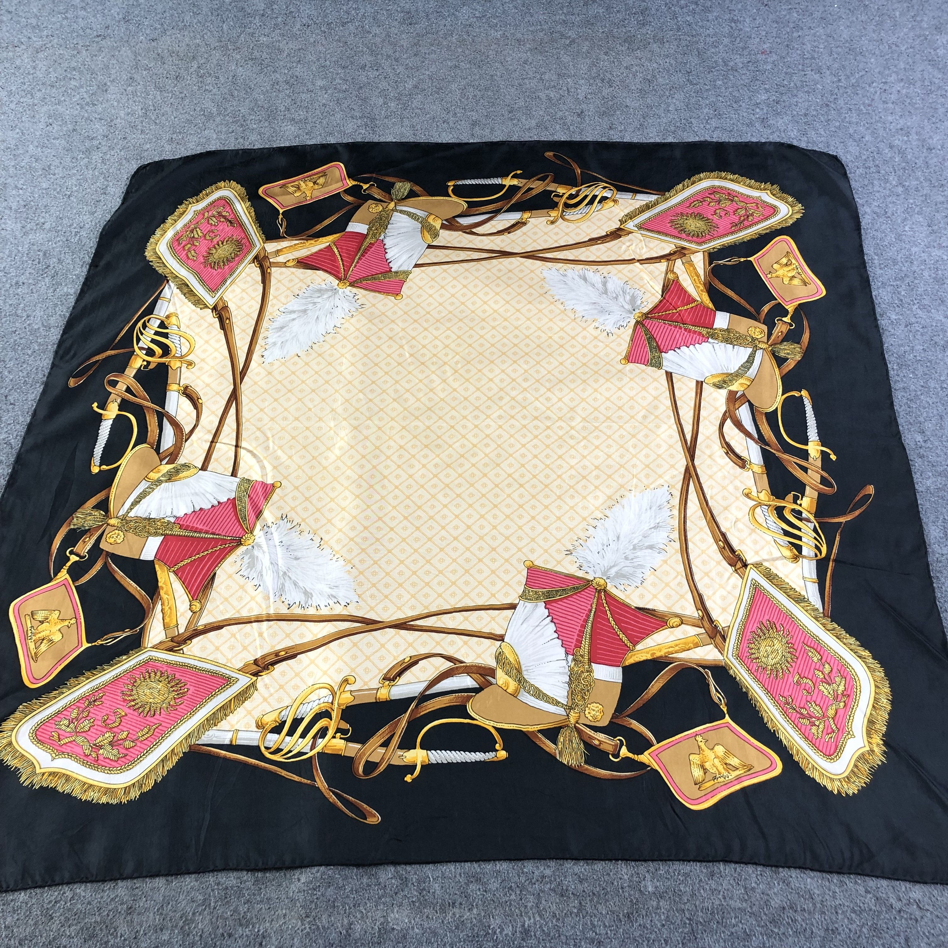 Japanese Brand Luxury Design Hand Rolled Silk Scarf M808 Size ONE SIZE - 1 Thumbnail