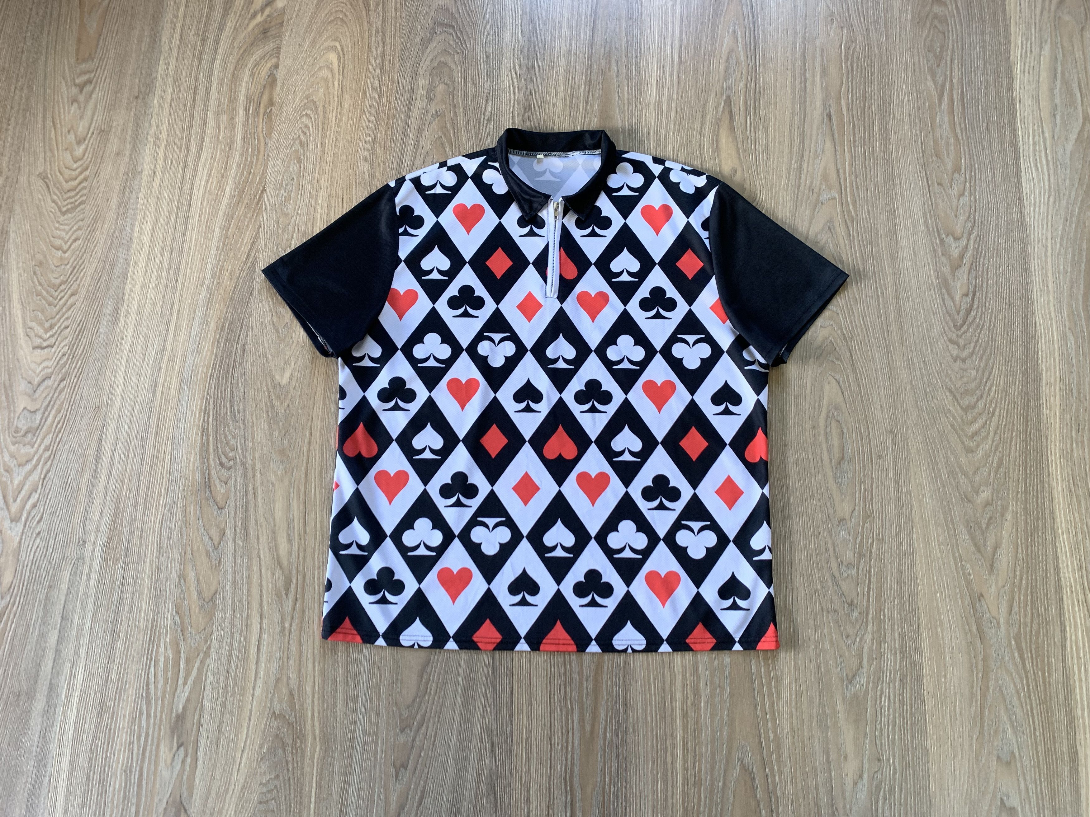 Bicycle Men's Short Sleeve Cards Printed Cycling Jersey Size US XXL / EU 58 / 5 - 8 Thumbnail