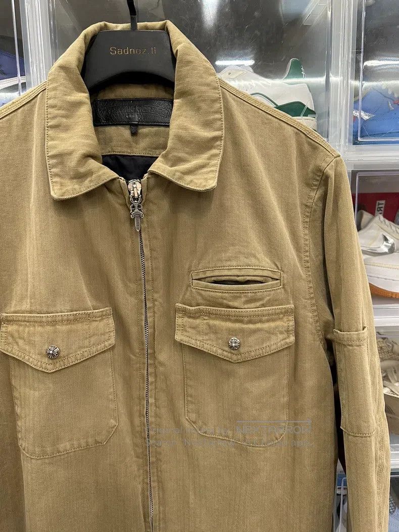 Chrome Hearts CHROME HEARTS Size M KB24 khaki frock jacket for veteran ca Size US M / EU 48-50 / 2 - 2 Thumbnail