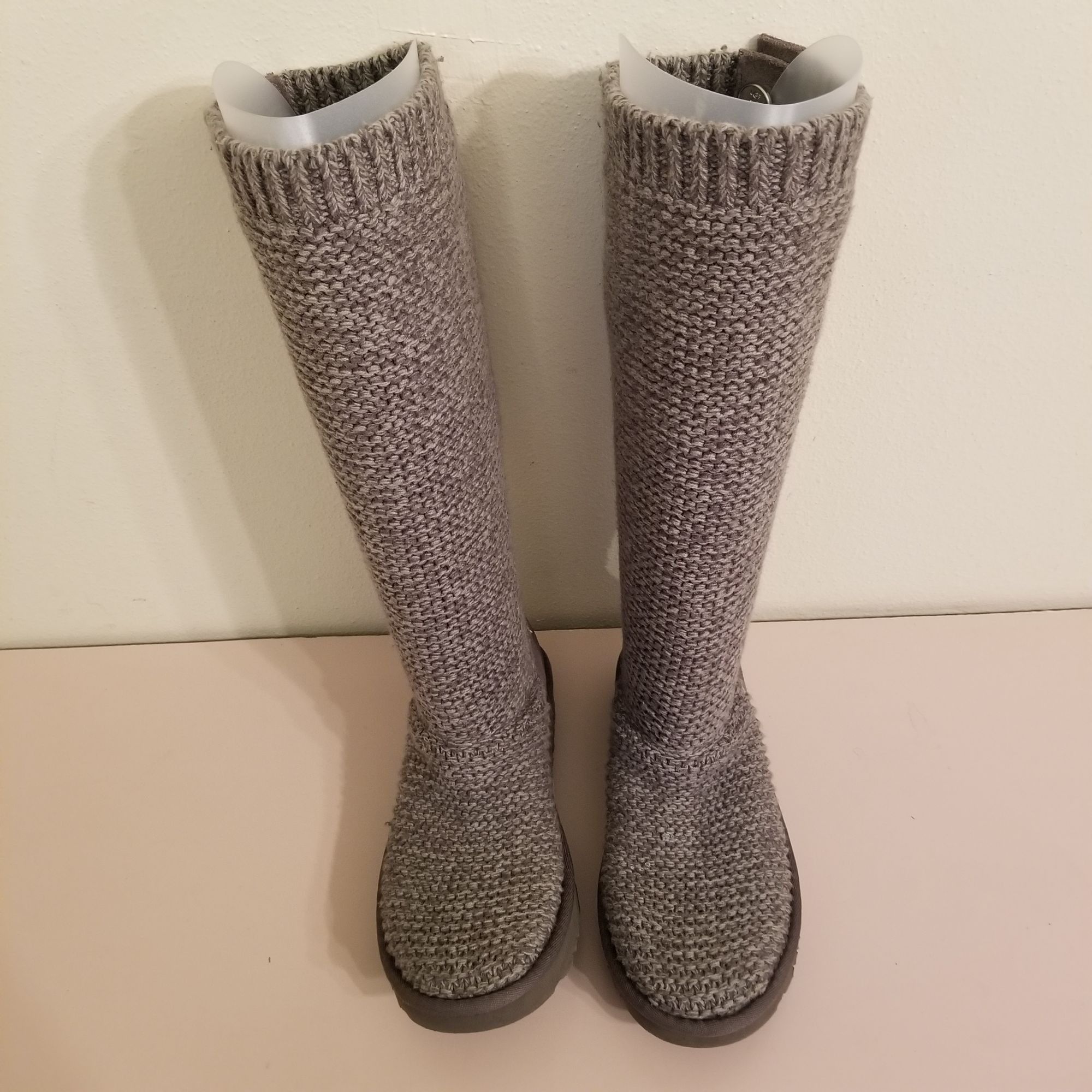 Ugg Ugg 7 Gray PURL CARDY Knit Winter Boots Fold Over Slouch Con Size US 7 / IT 37 - 6 Thumbnail