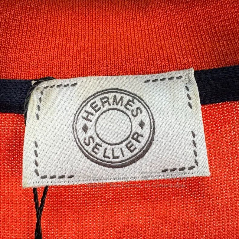 Hermes Hermes Orange Equestrian Polo Short Sleeve Size US M / EU 48-50 / 2 - 6 Thumbnail