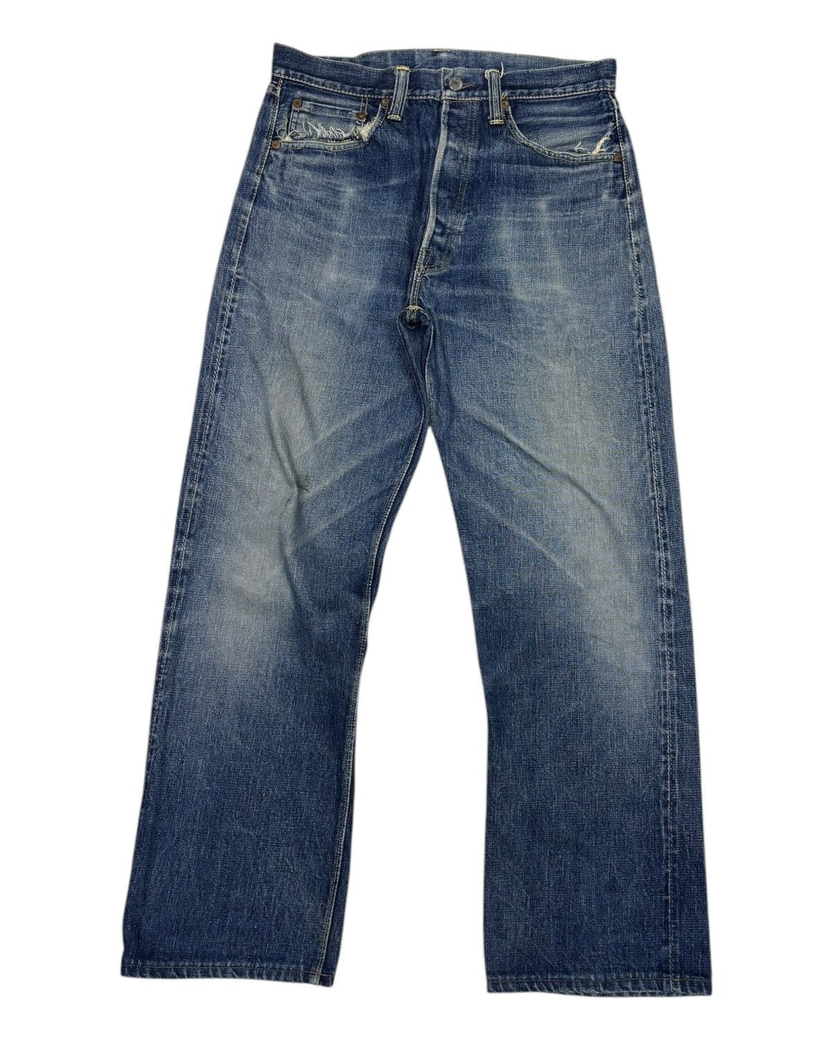 Sugar Cane Vintage Warehouse Selvedge Jeans Distressed Denim Size US 30 / EU 46 - 5 Thumbnail