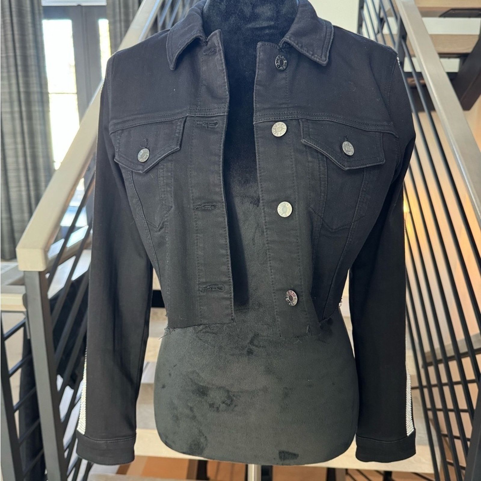 Guess New Guess Y2K Black Denim Women's Jacket size XS Size XS / US 0-2 / IT 36-38 - 1 Thumbnail