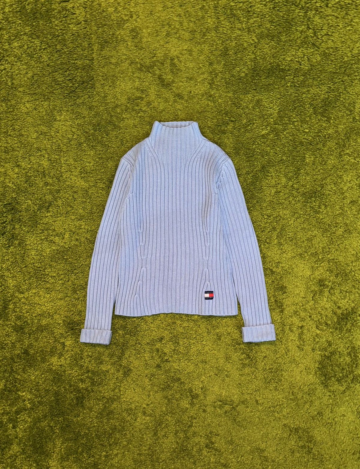 Tommy Hilfiger × Tommy Jeans × Vintage Tommy Jeans by Hilfiger 2000s Y2K wool ribbed knit sweater Size M / US 6-8 / IT 42-44 - 1 Thumbnail