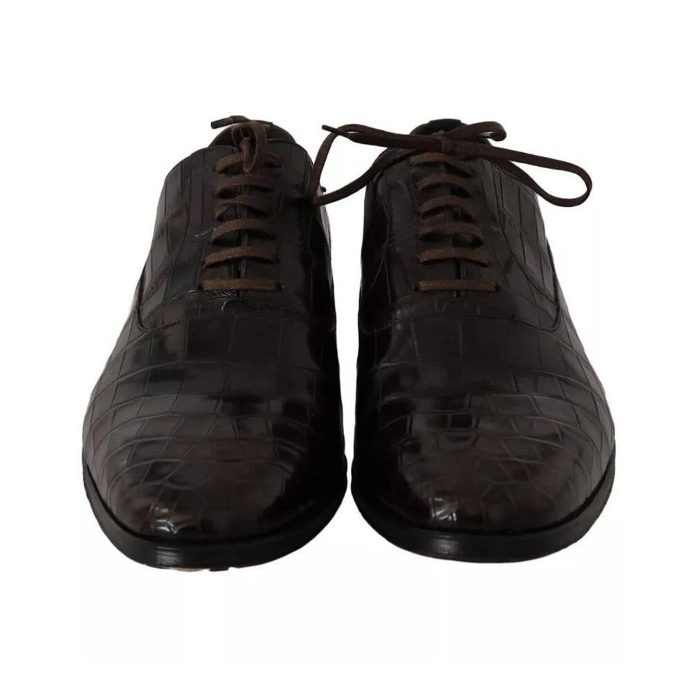 Dolce & Gabbana Dolce & Gabbana Brown Patterned Leather Dress Formal Shoes Size US 11 / EU 44 - 3 Thumbnail