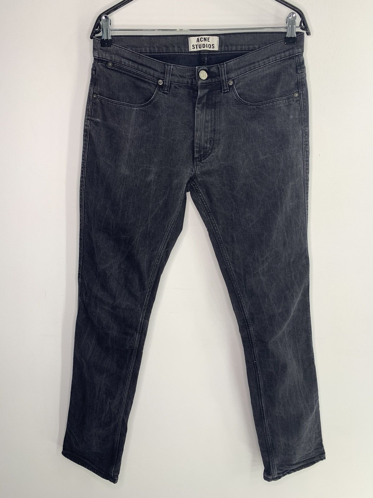 Acne Max New Cash Jeans Unisex Size 29 popular / 30 Wash Out Black