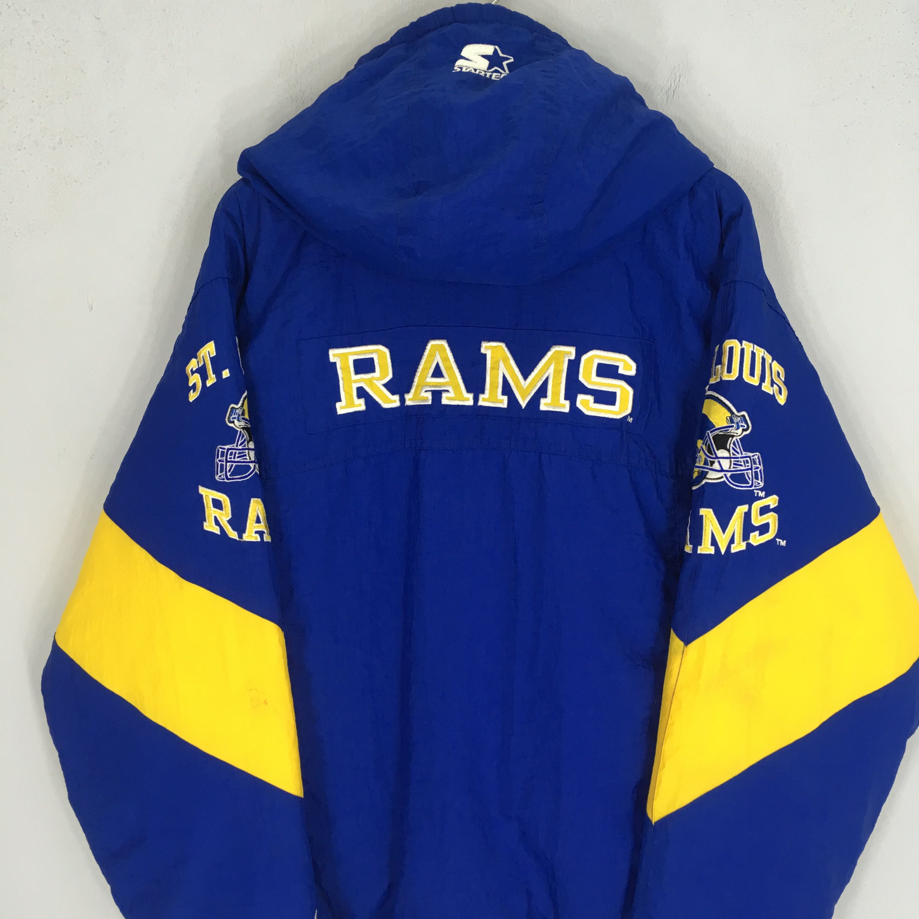 Starter Vintage 90's St. Louis Rams Football Blue Bomber Jacket Size US XL / EU 56 / 4 - 9 Thumbnail