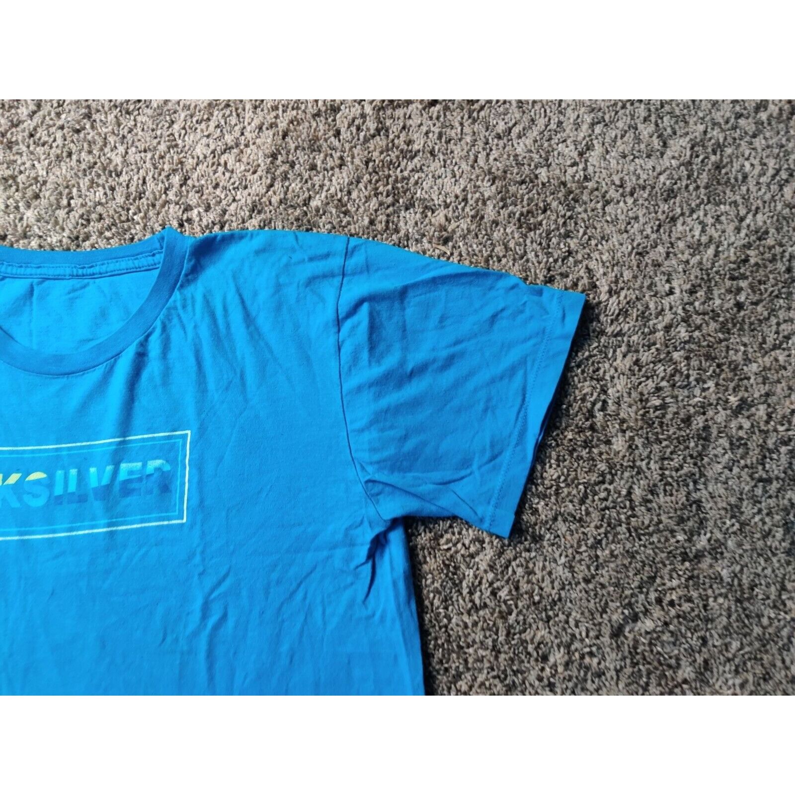 Quiksilver Quiksilver Shirt YOUTH Boys XL Light Blue Box Logo Spell Out Size US XL / EU 56 / 4 - 4 Thumbnail