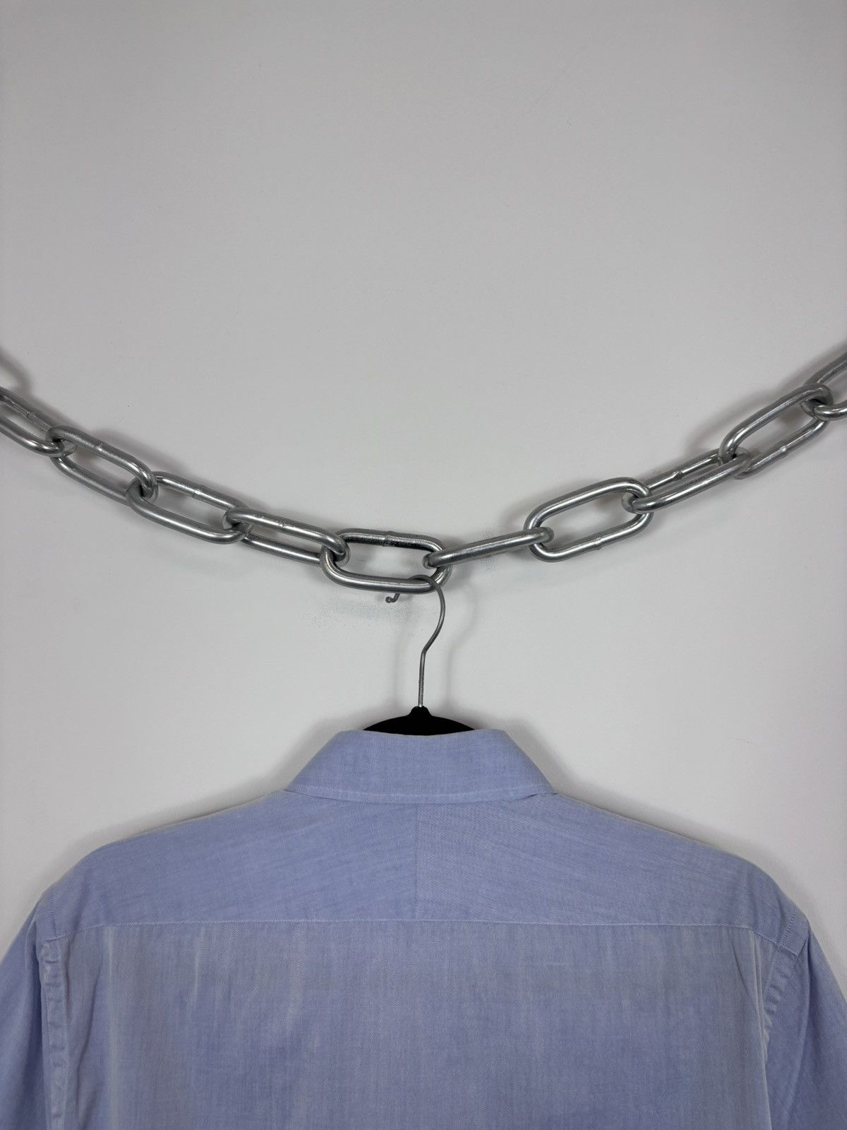 Trussardi Trussardi Vintage Men’s Light Blue Short Sleeve Shirt Size US M / EU 48-50 / 2 - 16 Thumbnail