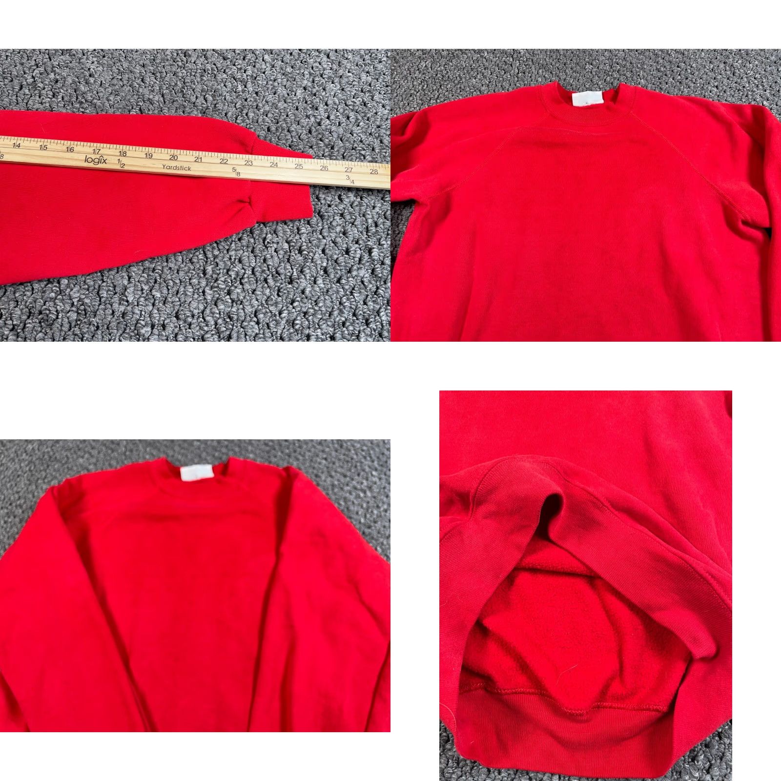 Vintage VTG 80s Bassett-Walker Blank Crewneck Sweatshirt Adult Medium Red Raglan Sleeves Size US M / EU 48-50 / 2 - 8 Thumbnail
