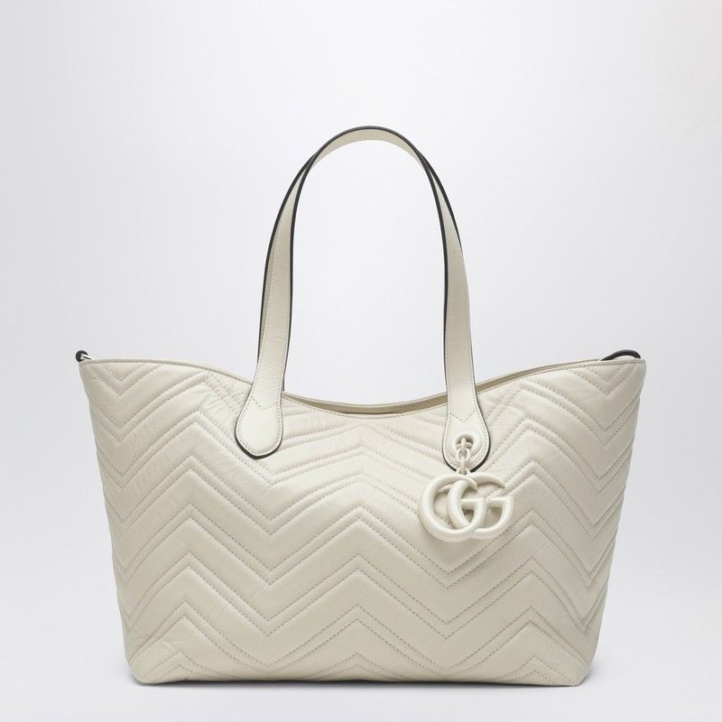 Gucci Gucci Gg Marmont Medium Shopping Bag Ivory Size ONE SIZE - 1 Thumbnail