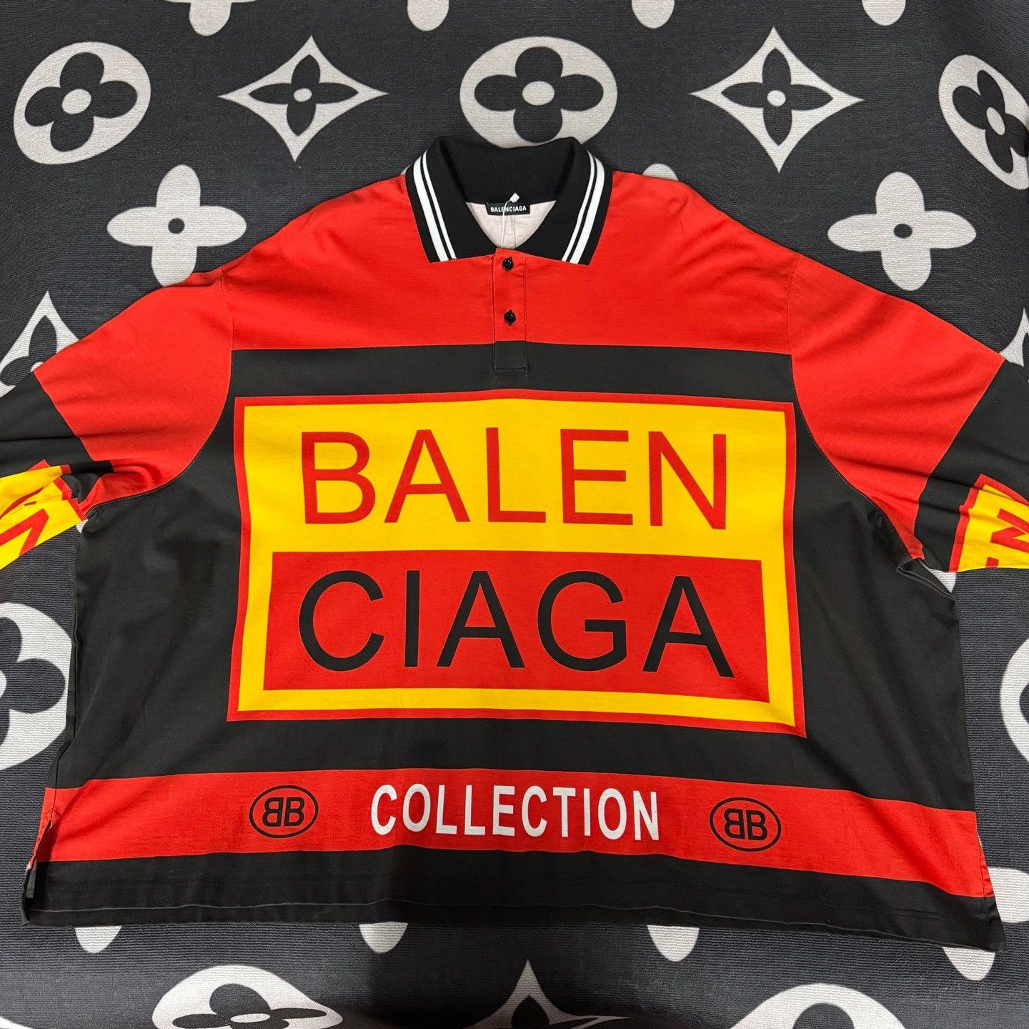 Balenciaga Balenciaga Colorblock Hockey Longsleeve Polo - dmc Size US M / EU 48-50 / 2 - 1 Thumbnail