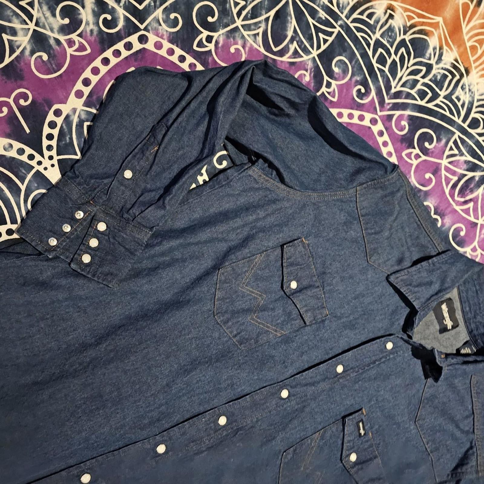 Wrangler Wrangler Denim Button Down Blue Shirt Size US L / EU 52-54 / 3 - 2 Thumbnail