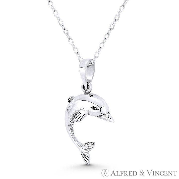 Other Dolphin Ocean Sealife Charm Oxidized Pendant Size ONE SIZE - 1 Preview