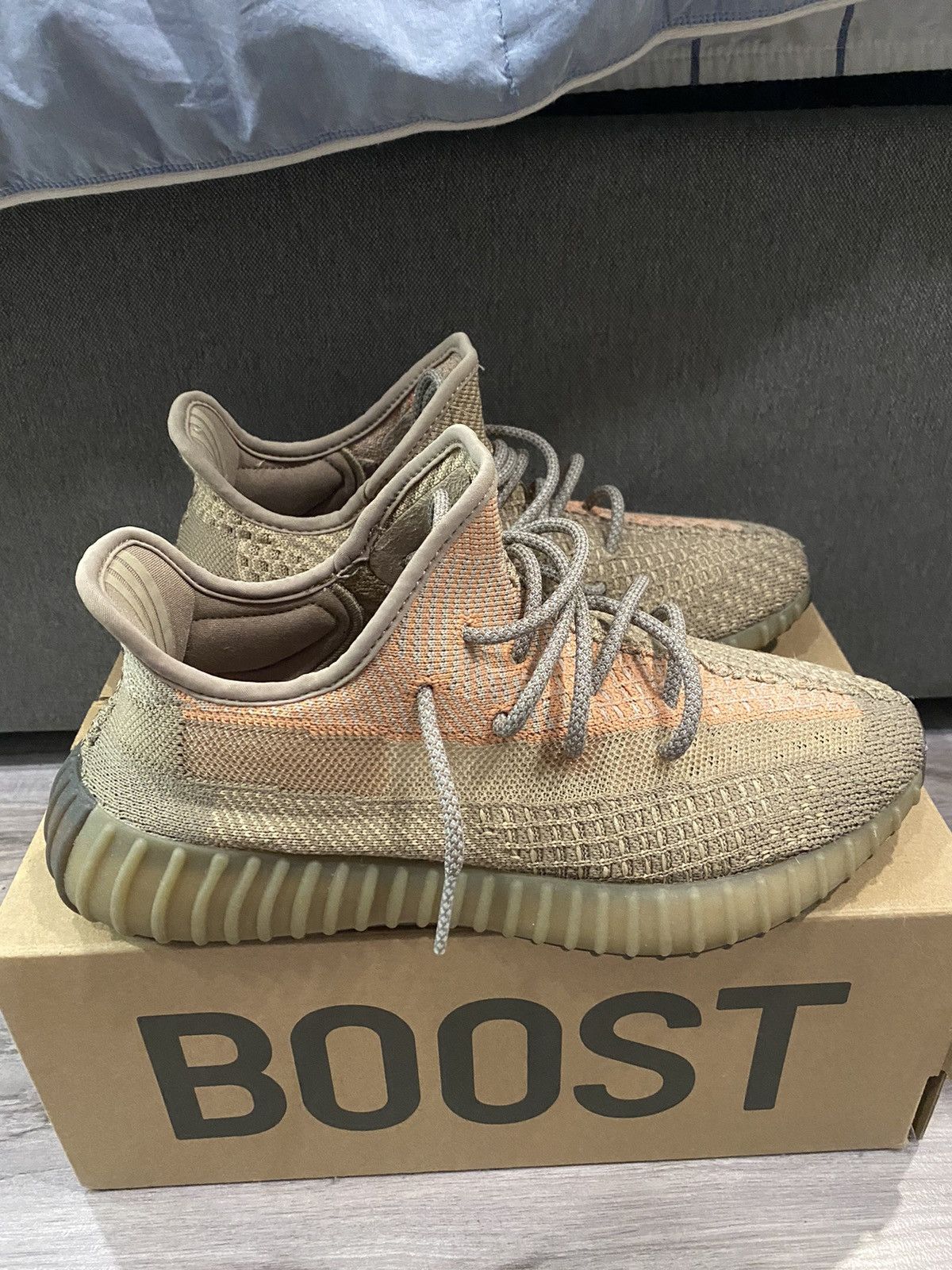 Adidas × Yeezy Yeezy 350v2 Sand Taupe Size US 8.5 / EU 41-42 - 1 Thumbnail