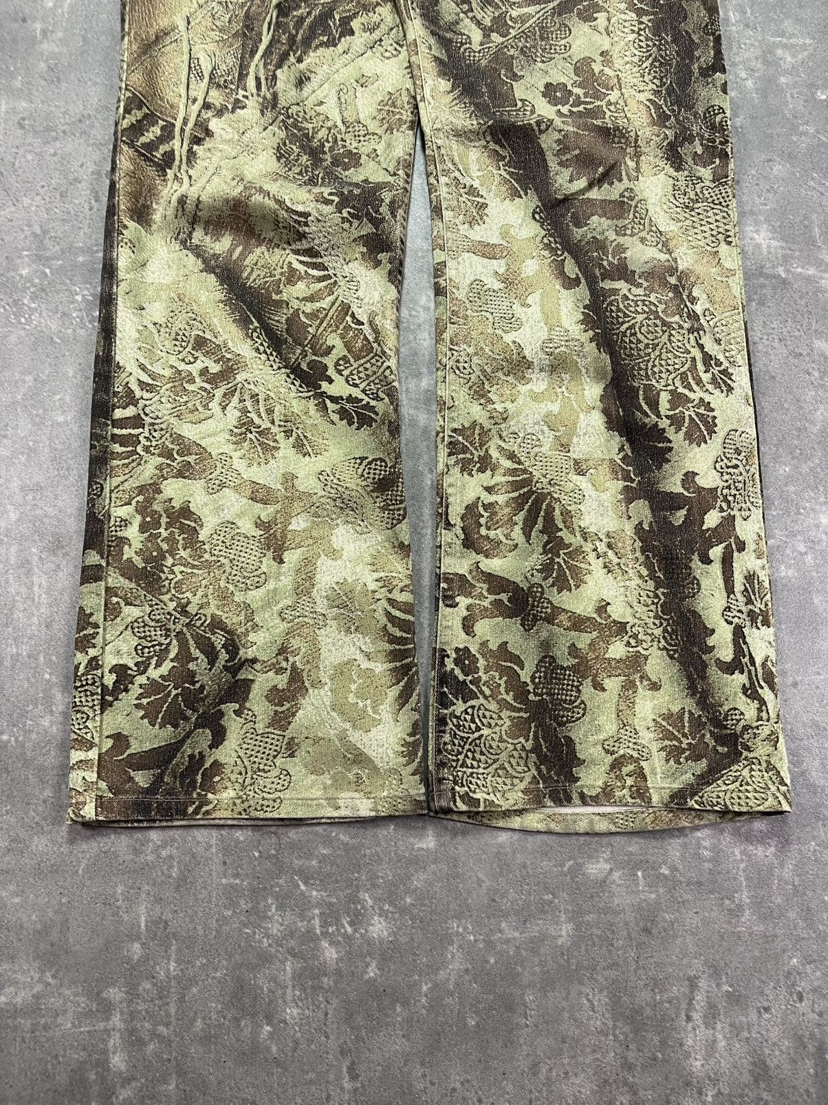 Roberto Cavalli Ornament Printed Flared Denim Jeans M 32