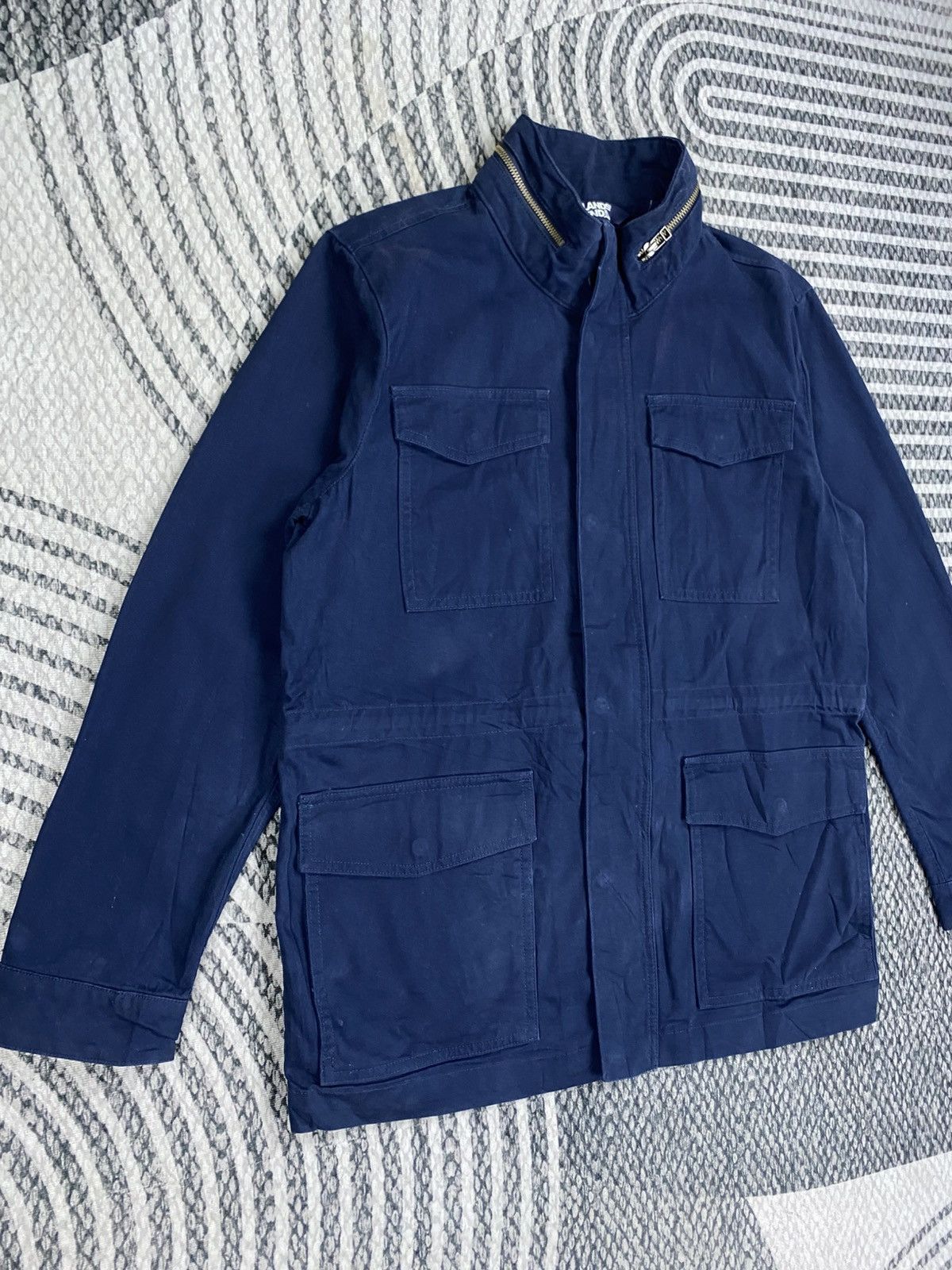 Lands' End Vintage Lands’ End Navy Blue Utility Field Zipper Jacket Size US M / EU 48-50 / 2 - 3 Thumbnail