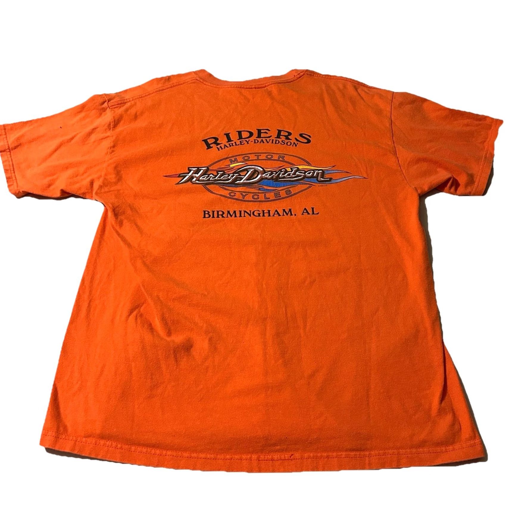 Harley Davidson VINTAGE Harley-Davidson Shirt Biker Orange Large Screaming Eagle Y2K Shirt L Mens Size US L / EU 52-54 / 3 - 2 Thumbnail