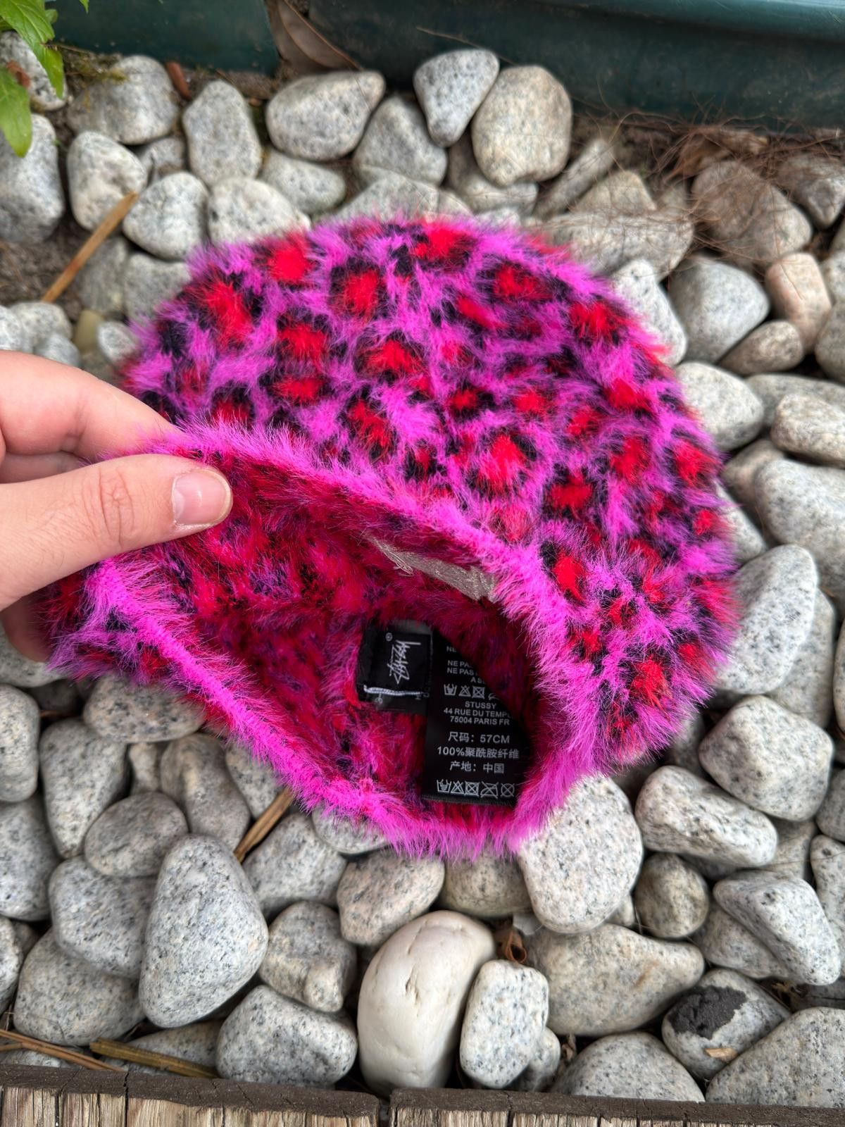 Stussy Stussy Leopard Skullcap Beanie Pink Hat Vintage Y2k Size ONE SIZE - 6 Thumbnail