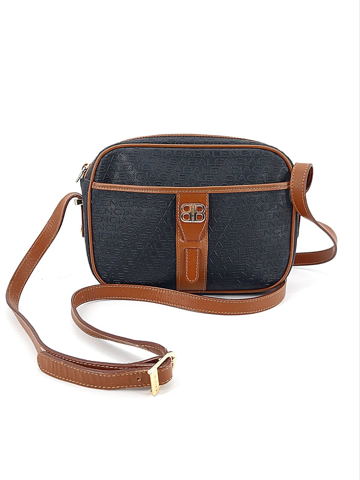 Balenciaga Balenciaga Vintage BB Monogram Reporter Crossbody Bag Size ONE SIZE - 1 Thumbnail