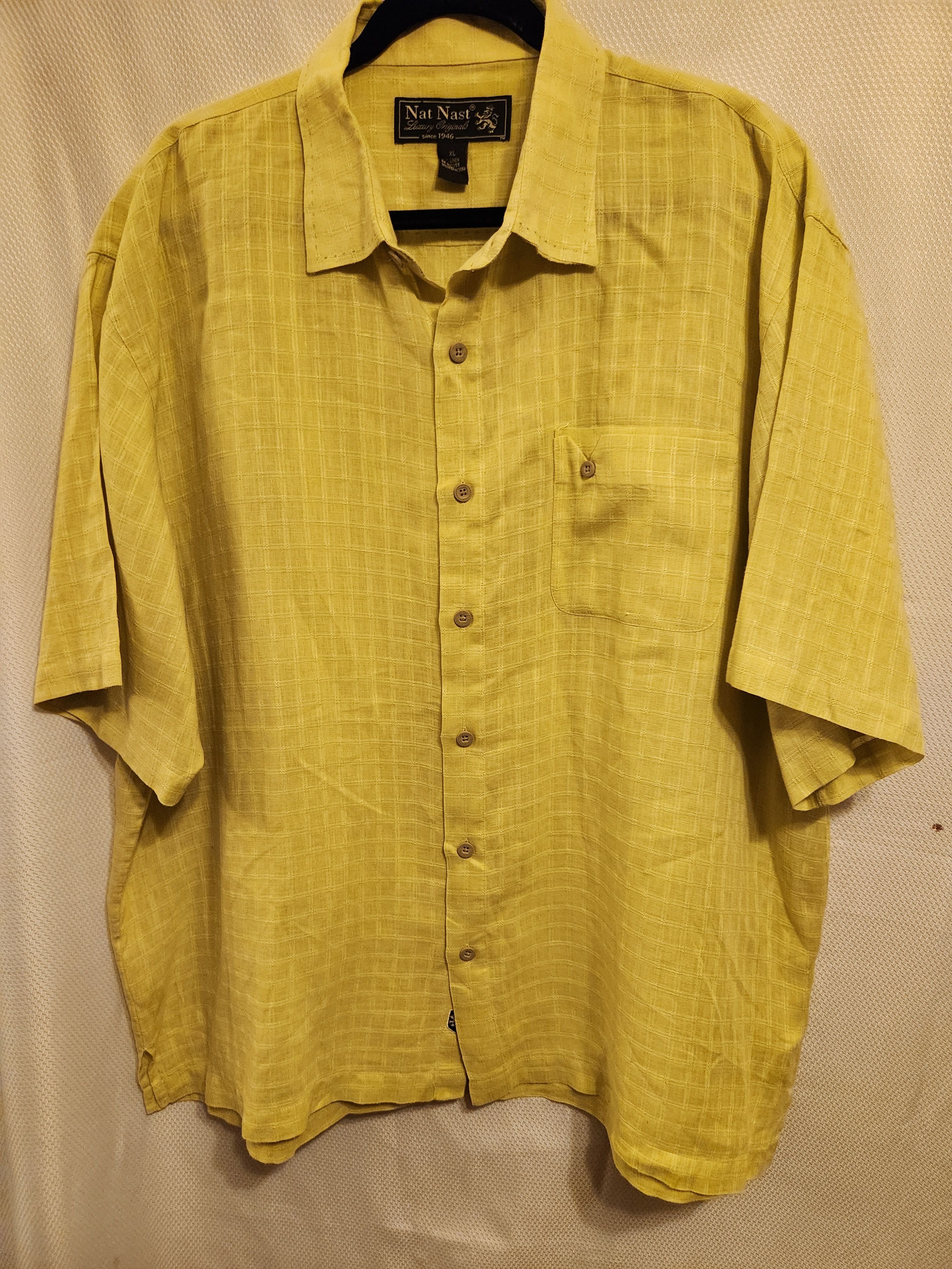 Nat Nast Vintage 100% Linen Short Sleeve Shirt Size US XL / EU 56 / 4 - 1 Thumbnail