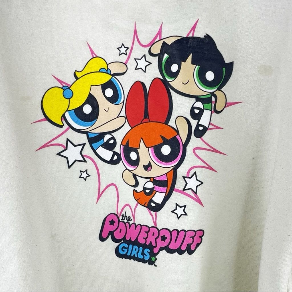 Other POWERPUFF GIRLS Women White Crew Neck Sweatshirt Graphics L Size L / US 10 / IT 46 - 4 Thumbnail