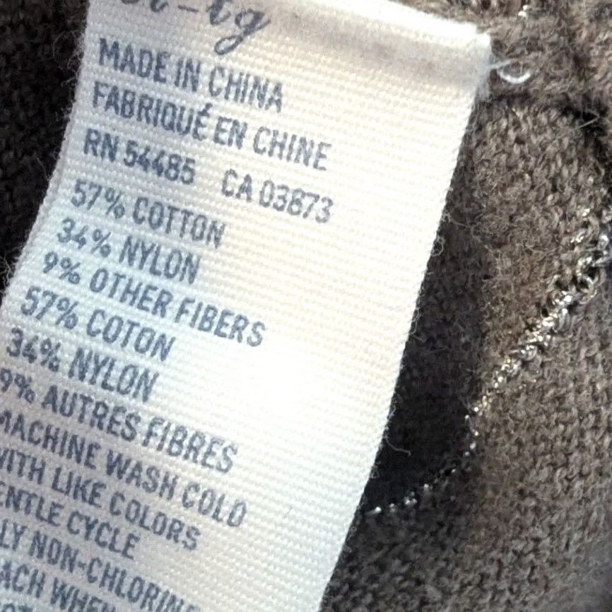 American Eagle Outfitters American Eagle Women's XL Cardigan Sweater Grey Metallic Stripe V Neck Y2K Size XL / US 12-14 / IT 48-50 - 5 Thumbnail