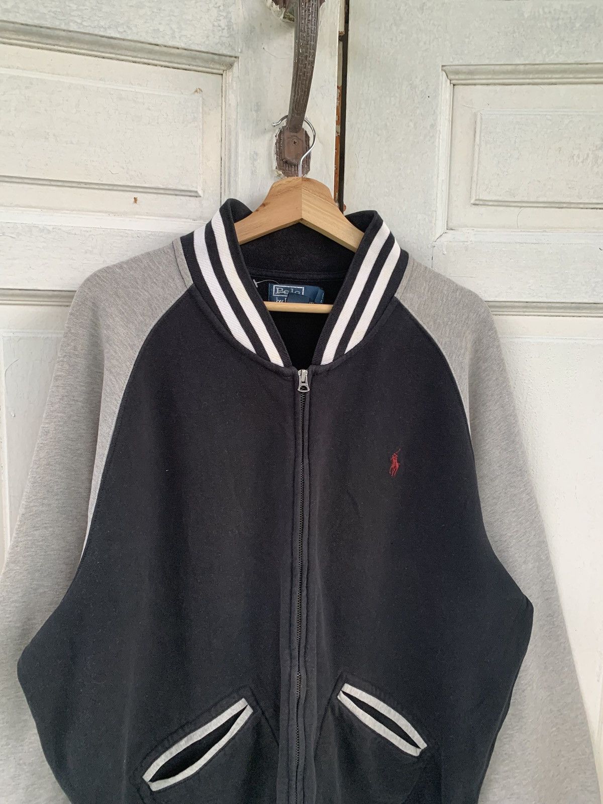 Polo Ralph Lauren Vintage POLO RL Varsity Baseball ZipUp Sweatshirt 4XL Size US XXL / EU 58 / 5 - 3 Thumbnail