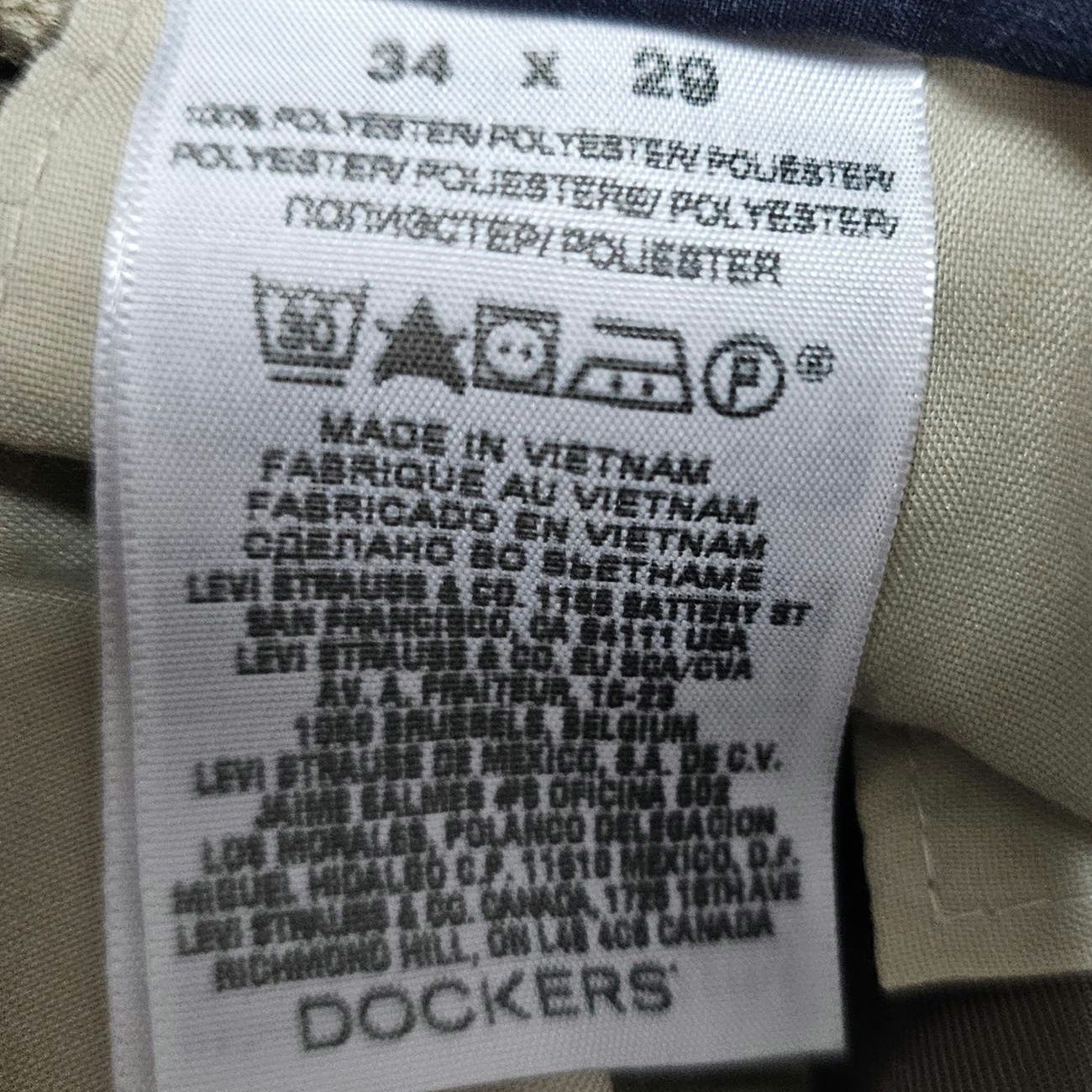 Dockers Men's Dockers D3 Classic Fit Flat Camel Chino Pants 34X 29 Size US 34 / EU 50 - 5 Thumbnail