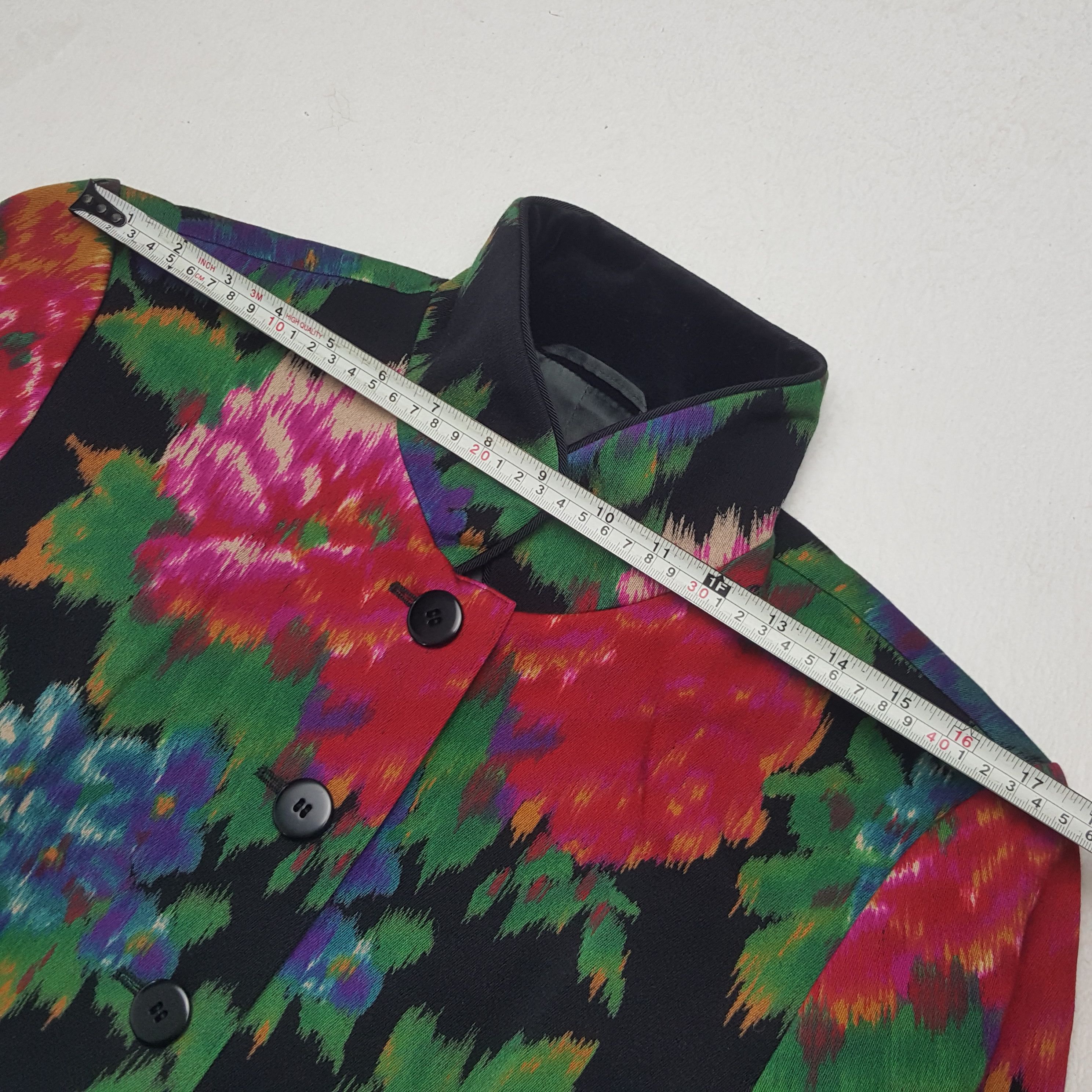 Escada × Vintage Vintage Escada Margarettha Ley Flowers Art Designer Jacket Size US XS / EU 42 / 0 - 6 Thumbnail