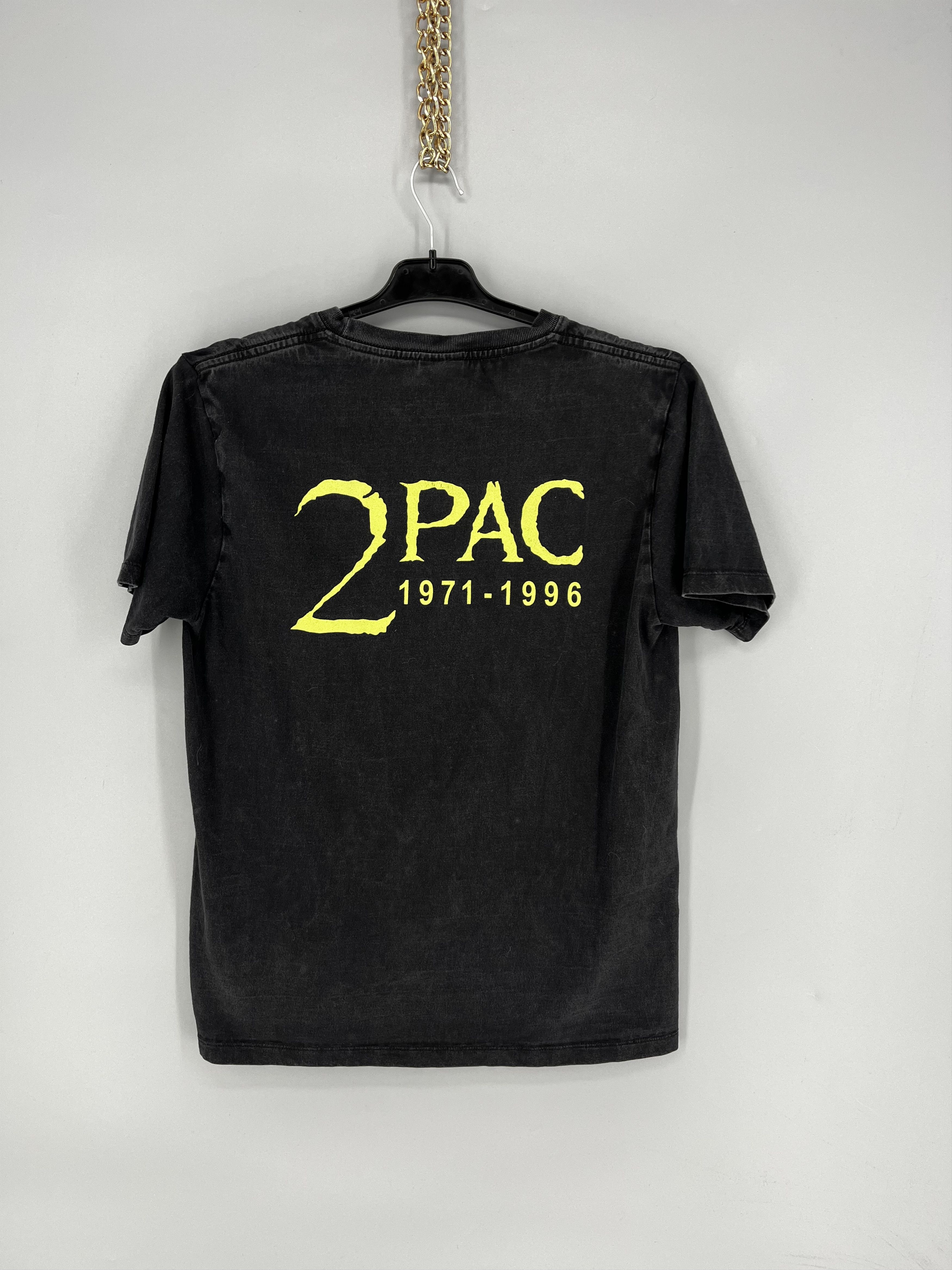Band Tees Vintage 2Pac Tupac Shakur 1996 Men’s Black Double Sided Sz M Size US M / EU 48-50 / 2 - 9 Thumbnail