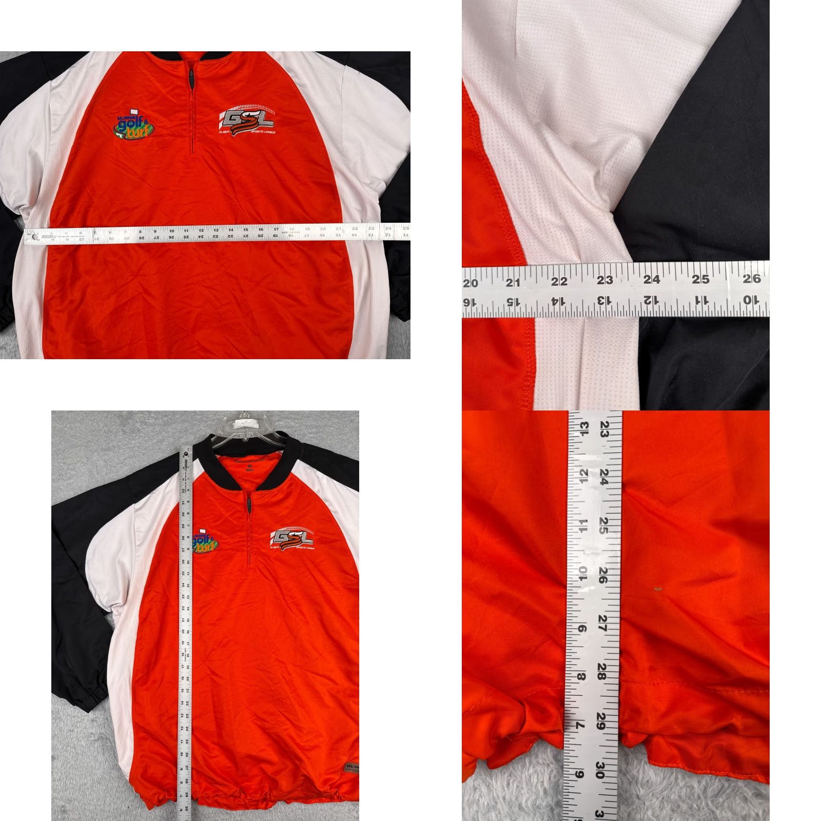 Vintage Booombah Sweater Men's 1/4 Zip Adult XL Red Black Golf & Turf Global Sport Pullover Mock Neck Embroidered Logo sweater Size US XL / EU 56 / 4 - 8 Thumbnail