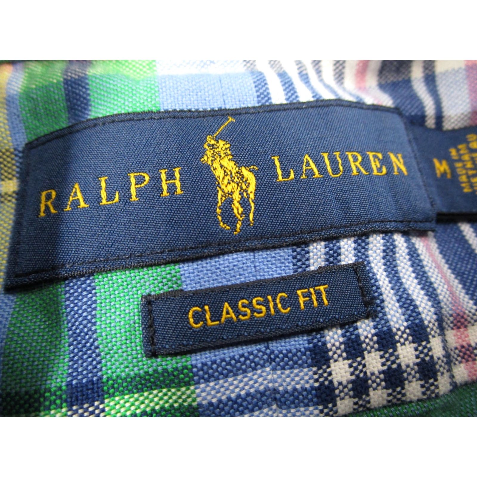 Ralph Lauren Ralph Lauren Shirt Mens M Blue Plaid Classic Fit Button-Down Long Sleeve Embroidered Polo Pony Cuff Hem Vintage? No Tag? (omit) Size US M / EU 48-50 / 2 - 2 Thumbnail