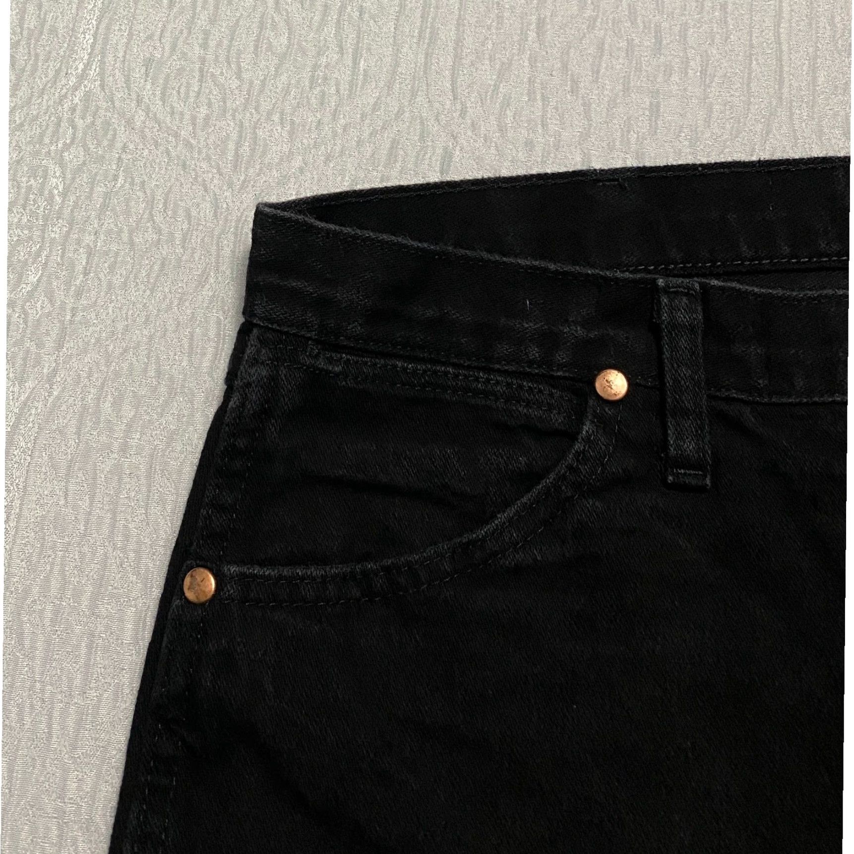 Wrangler VINTAGE Wrangler Jeans Mens Size 40×34 Black Denim 5-Pocket Design Western Cowboy Cut Straight Regular Size US 40 / EU 56 - 3 Thumbnail
