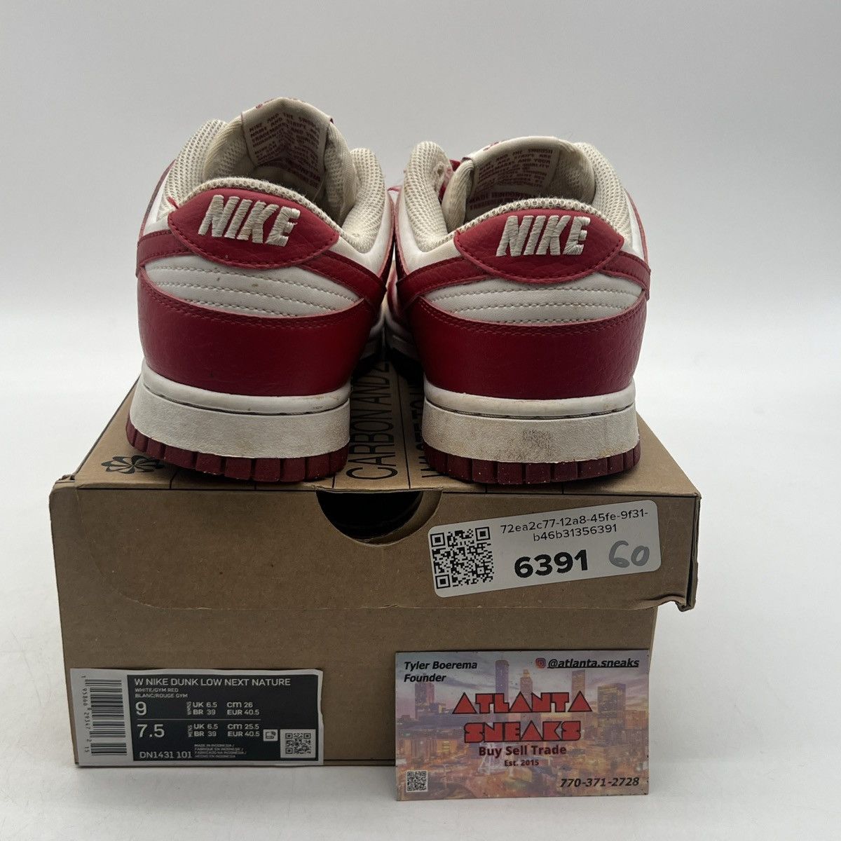 Nike Wmns dunk low nest nature gym red Size US 9 / EU 42 - 3 Thumbnail