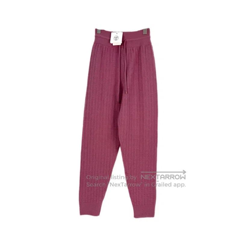 Hermes Pink Purple Full H Wool Trousers