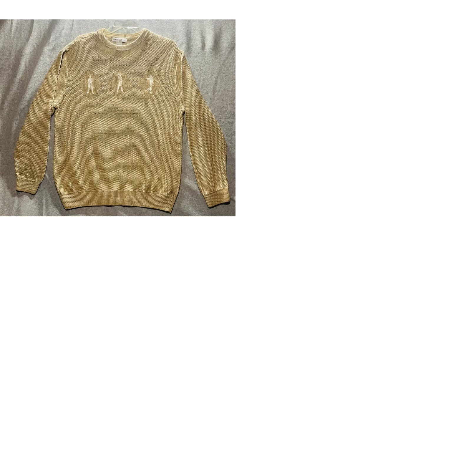 Vintage VINTAGE Cypress Links Men’s Knitted Golf Pullover Sweater LG Large Light Brown Beige Cotton Knit Pullover 90s Golf Mens Size US L / EU 52-54 / 3 - 9 Thumbnail