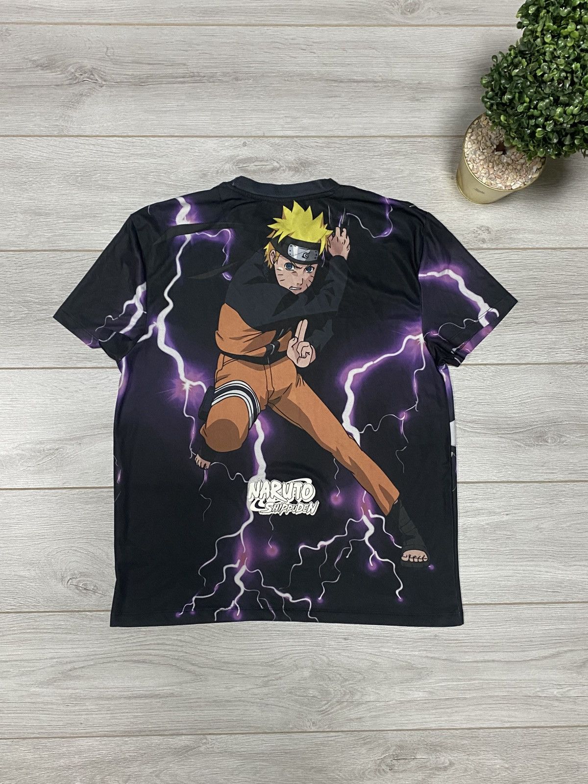 Anime Naruto shippuden Saske 2002 Masashi overprint vintage tshirt Size US L / EU 52-54 / 3 - 7 Thumbnail