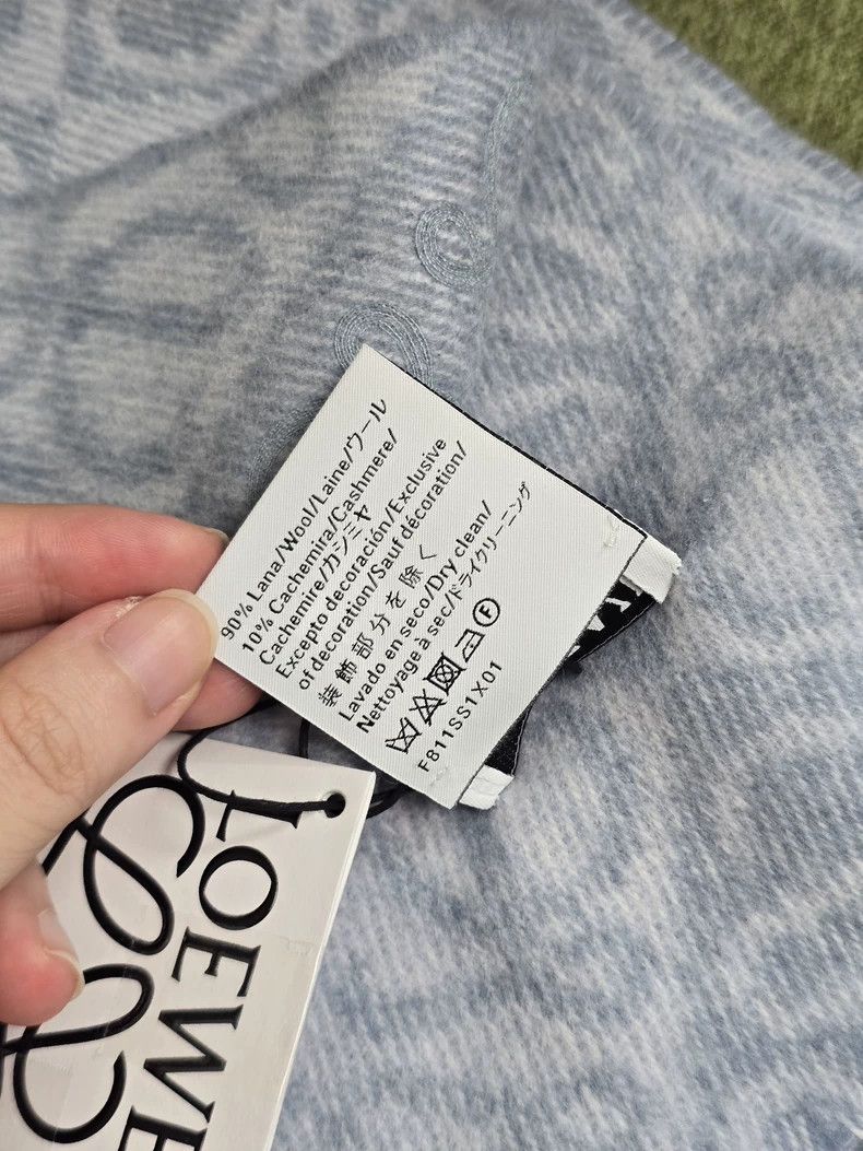 Loewe LOEWE The relief scarf is blue and pale blue Size ONE SIZE - 7 Thumbnail
