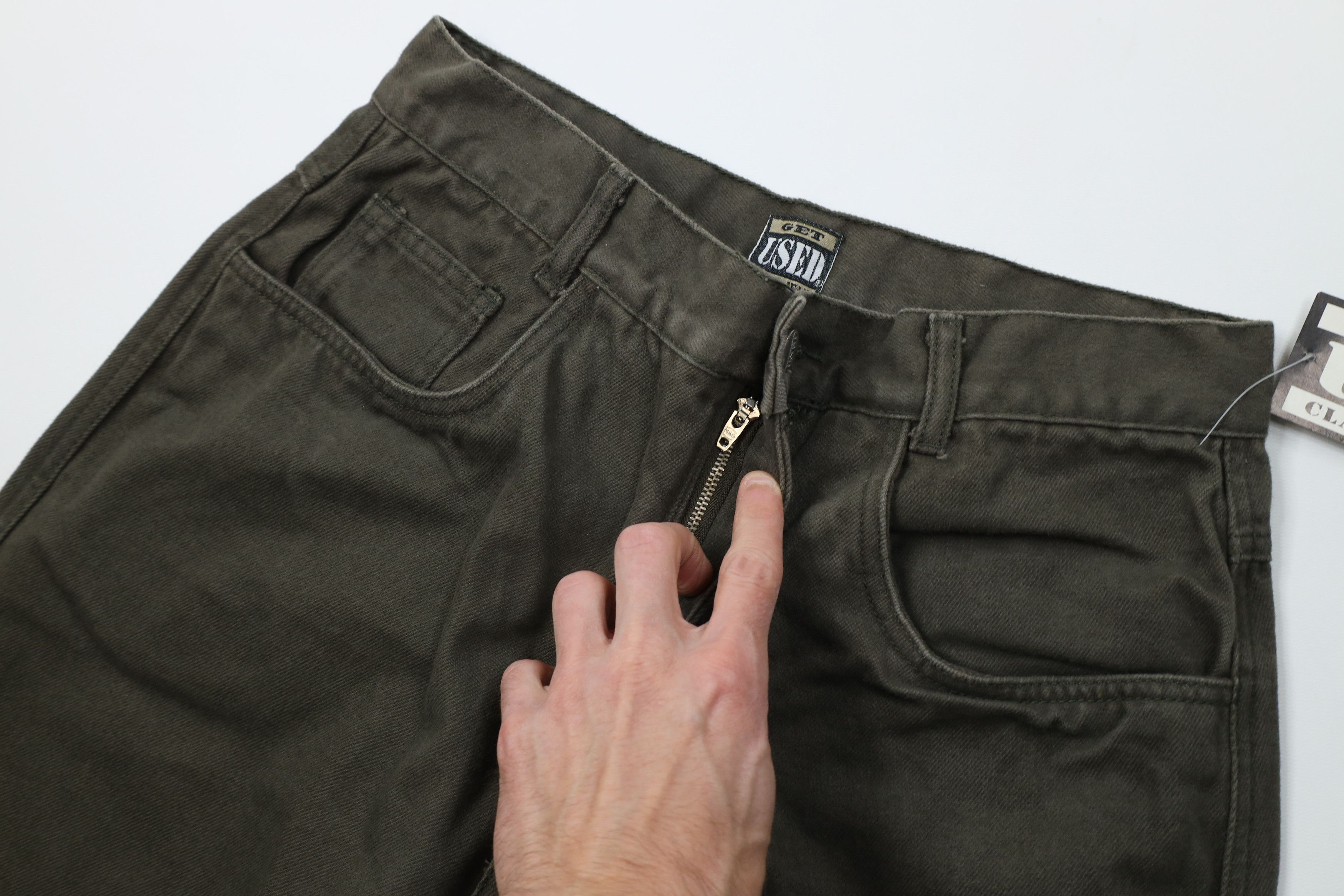 Vintage Deadstock Vintage 90s Streetwear Skateboard Jeans Olive Size US 32 / EU 48 - 6 Thumbnail