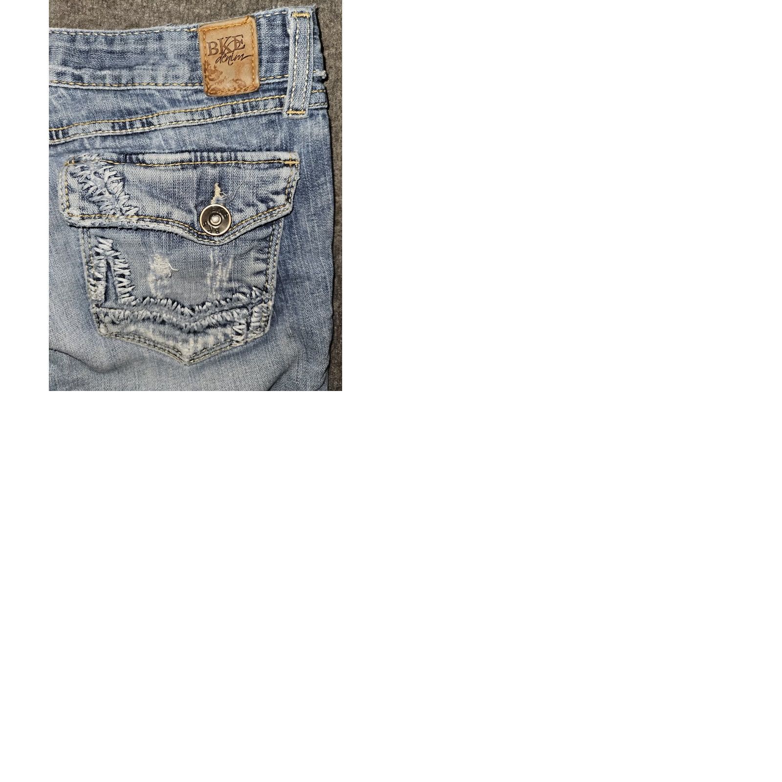 BKE VINTAGE? No. Madison Jeans Womens 29x33.5 Distressed Bootcut Denim Medium Wash BKE Size 29" - 9 Thumbnail